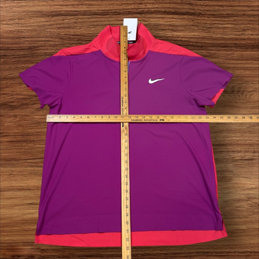Nike Court Dri-Fit Adv Slim Fit Tennis Polo Shirt Men's XL Pink Purple - Picture 4 of 8